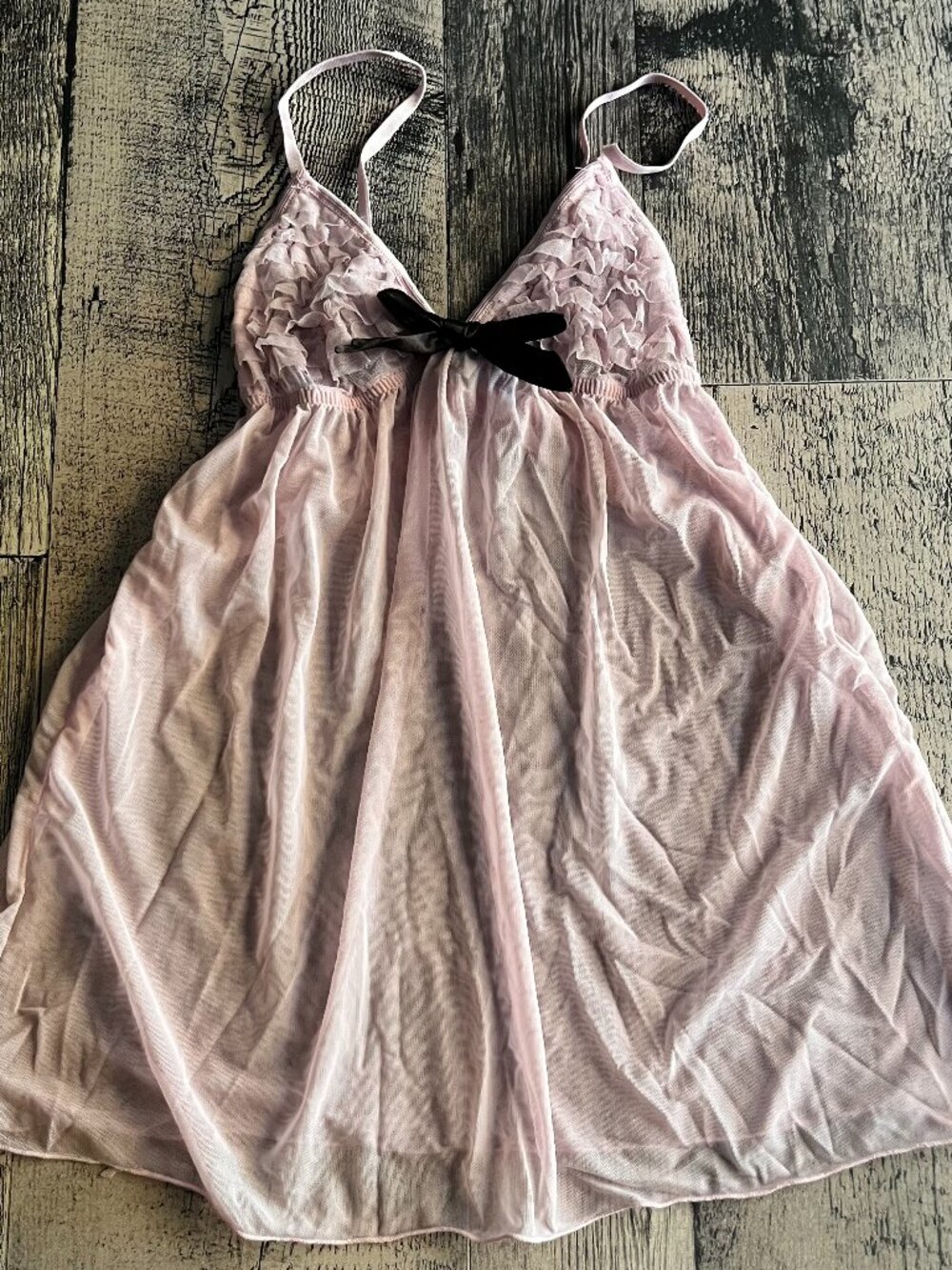 vintage y2k victorias secret baby pink ruffle slip dress